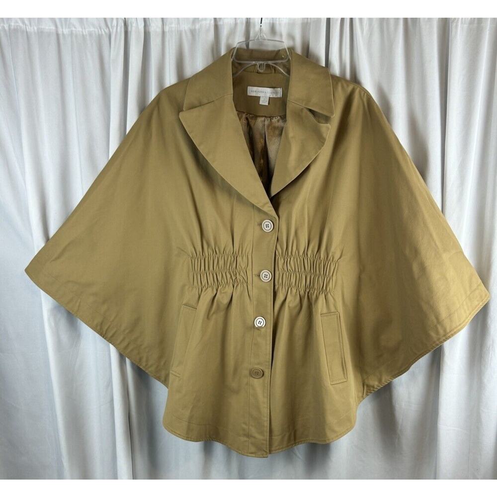 New York & Co Cape Tan M academia Preppy fantasy professional outdoor 63-16 - Picture 2 of 16